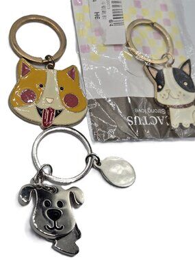 Cats Dog Enamel Metal Kitty K9 Metal Key Holders
